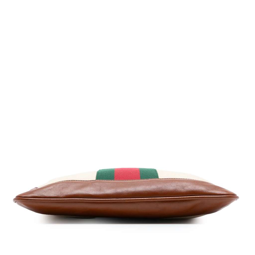 Gucci Canvas Web Satchel Brown Canvas Good condition - Inside View