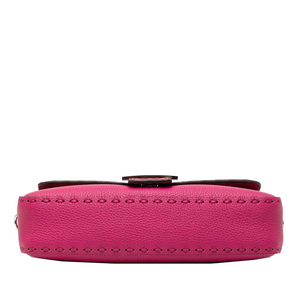 Fendi Leather Selleria Baguette Satchel Pink Leather Good condition - Inside View