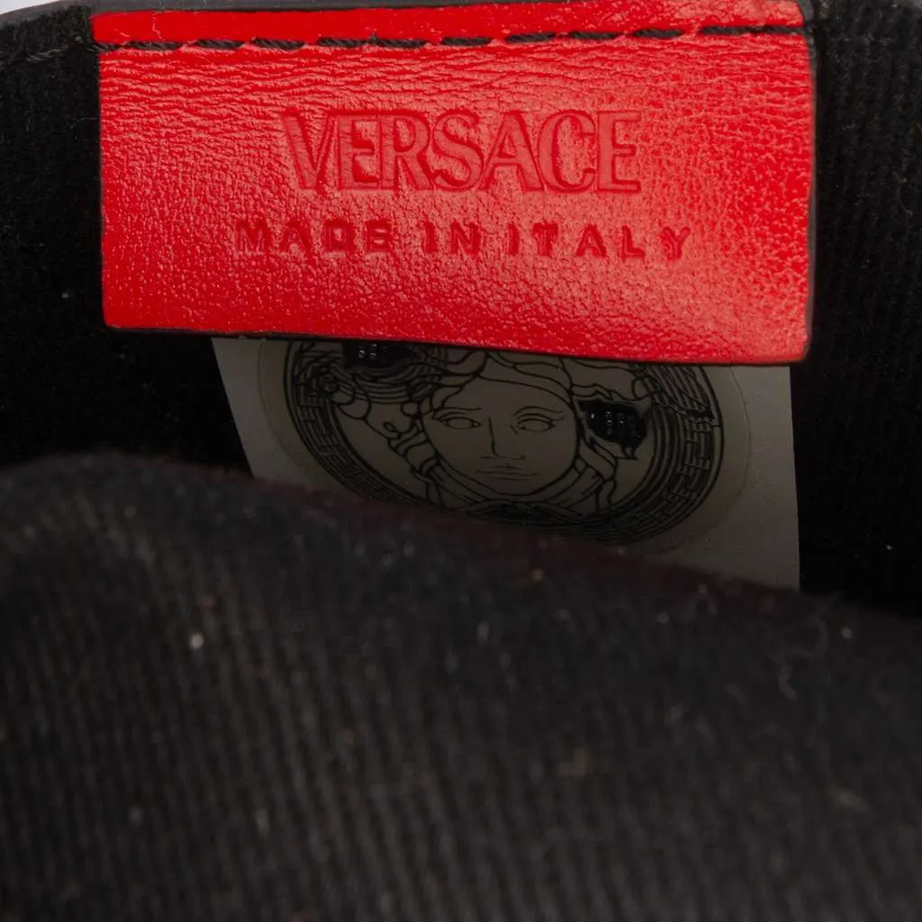 Versace Coated Canvas La Greca Tote Red Canvas Good - Box View