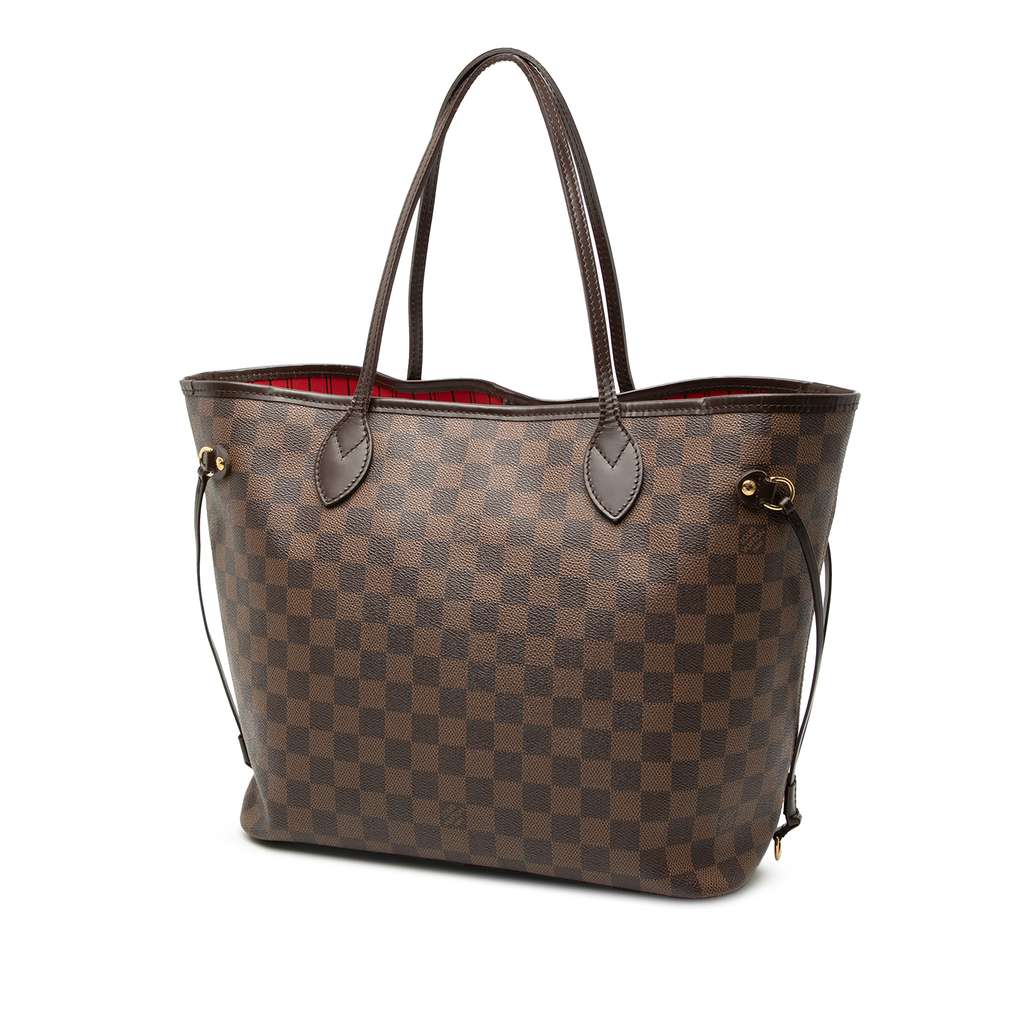 Louis Vuitton Damier Ebene Neverfull MM Brown Good condition - Back View