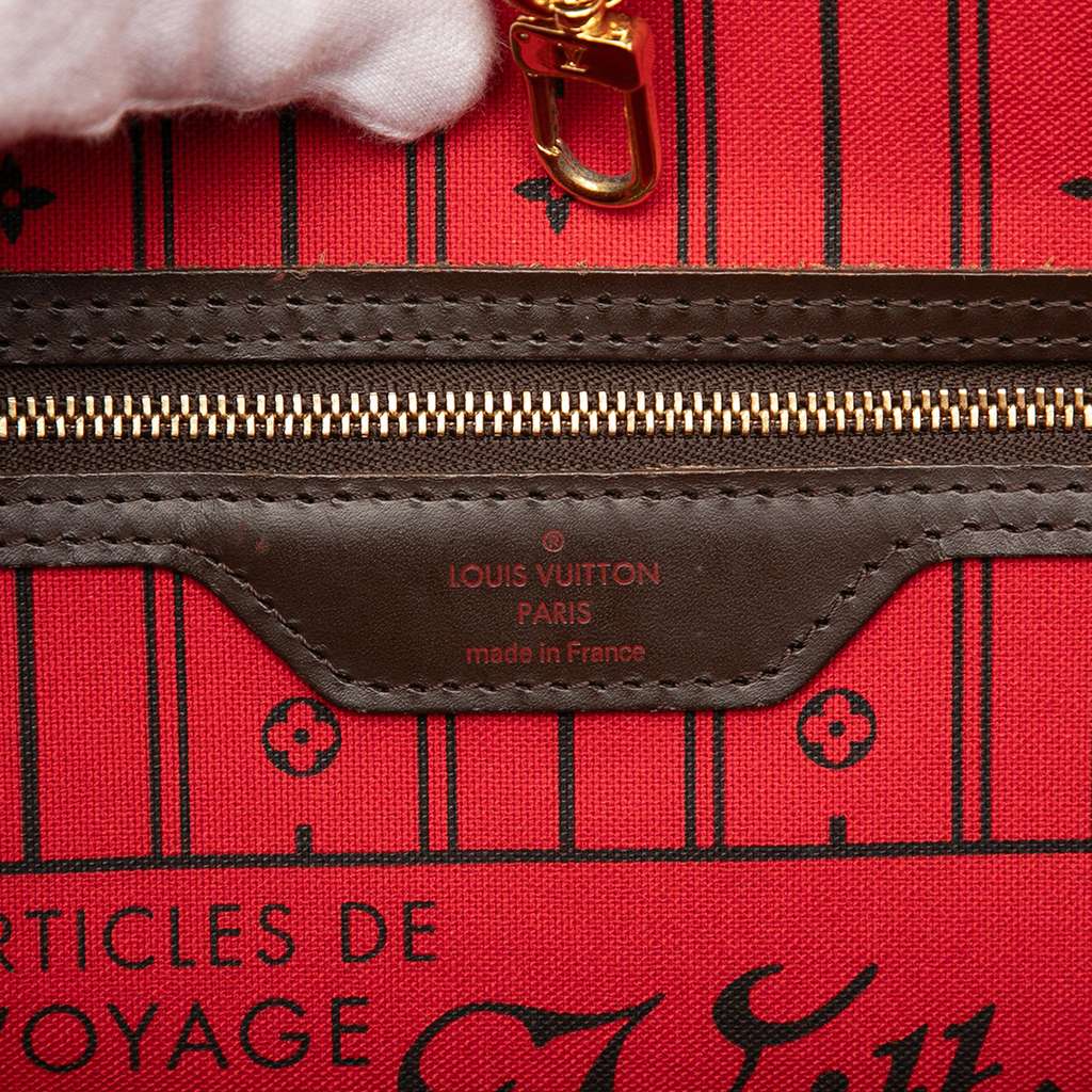 Louis Vuitton Damier Ebene Neverfull MM Brown Good condition - Box View