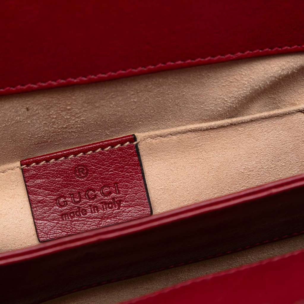 Gucci Small Suede Ophidia Chain Crossbody Blue Leather Good condition - Box View