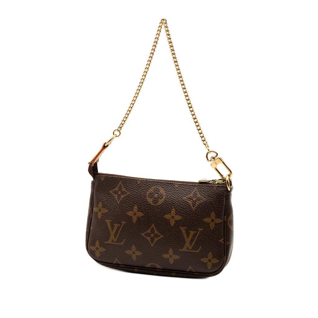 Louis Vuitton Monogram Mini Pochette Accessoires Brown Good condition - Back View