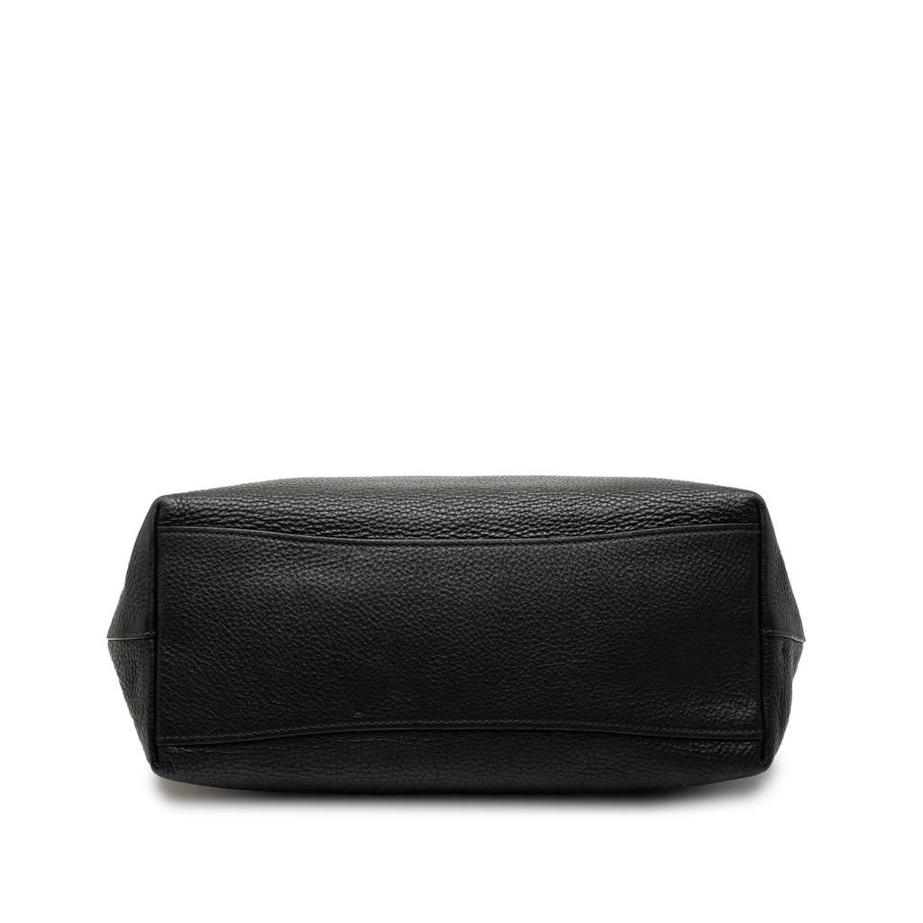 Prada Vitello Daino Embossed Logo Tote Black Leather Good condition - Inside View