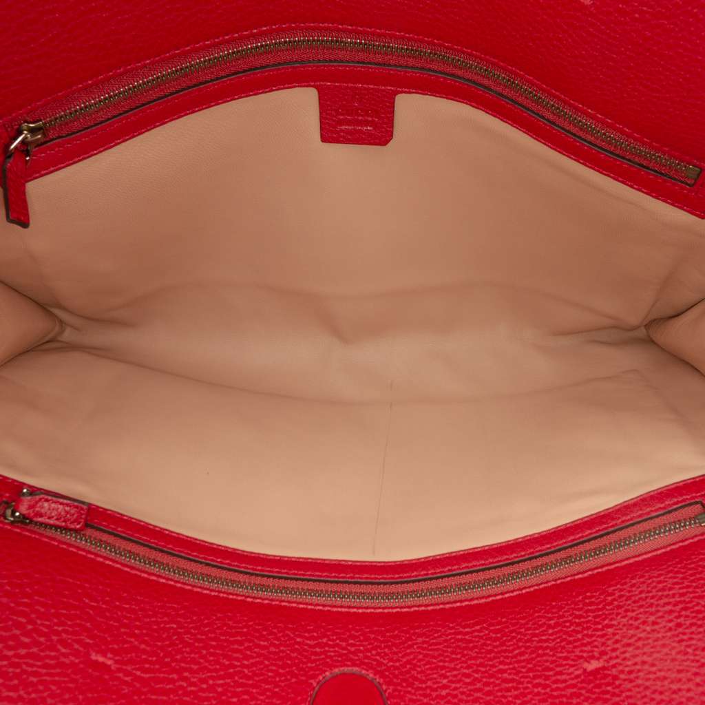 Gucci Leather Bamboo Tassel Clutch Red Leather Good condition - Model View