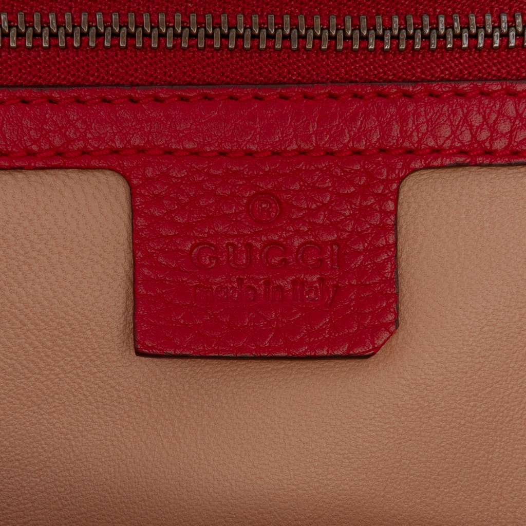 Gucci Leather Bamboo Tassel Clutch Red Leather Good condition - Box View