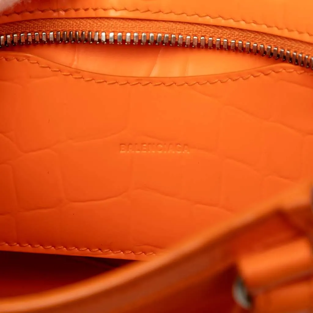 Balenciaga Mini Croc Embossed Calfskin Neo Classic City Orange Leather Very good - Box View