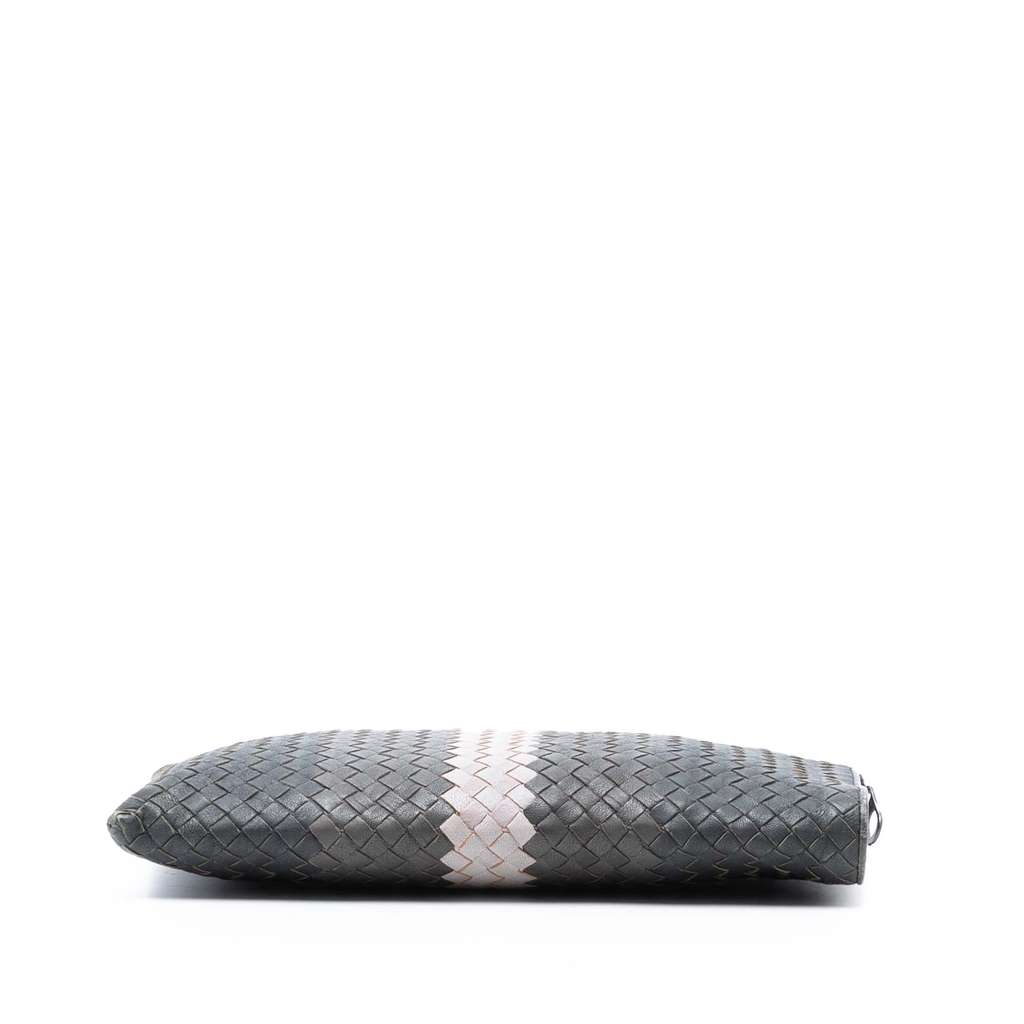 Bottega Veneta Tricolor Nappa Intrecciato Clutch Black Leather Good condition - Inside View