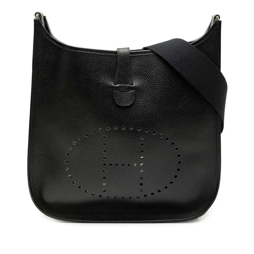 Hermès Clemence Evelyne III 33 Black Leather Very good - Front View
