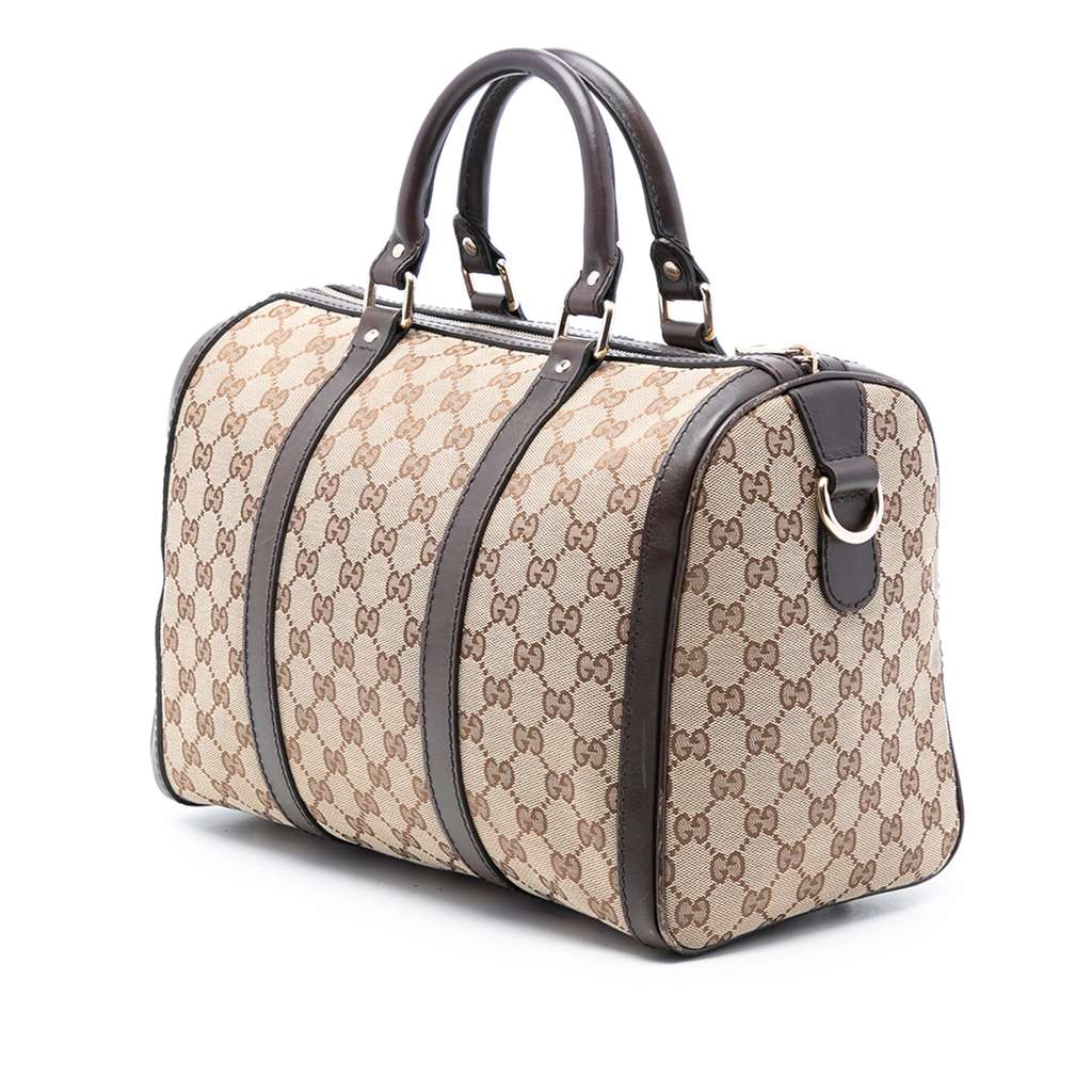 Gucci Medium GG Canvas Joy Boston Bag Brown Canvas Good condition - Back View