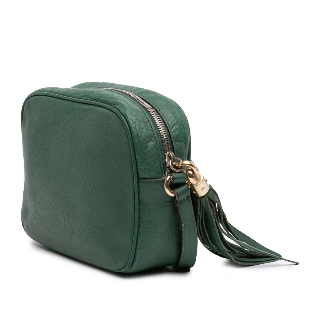 Gucci Leather Soho Disco Crossbody Green Leather Fair condition - Back View