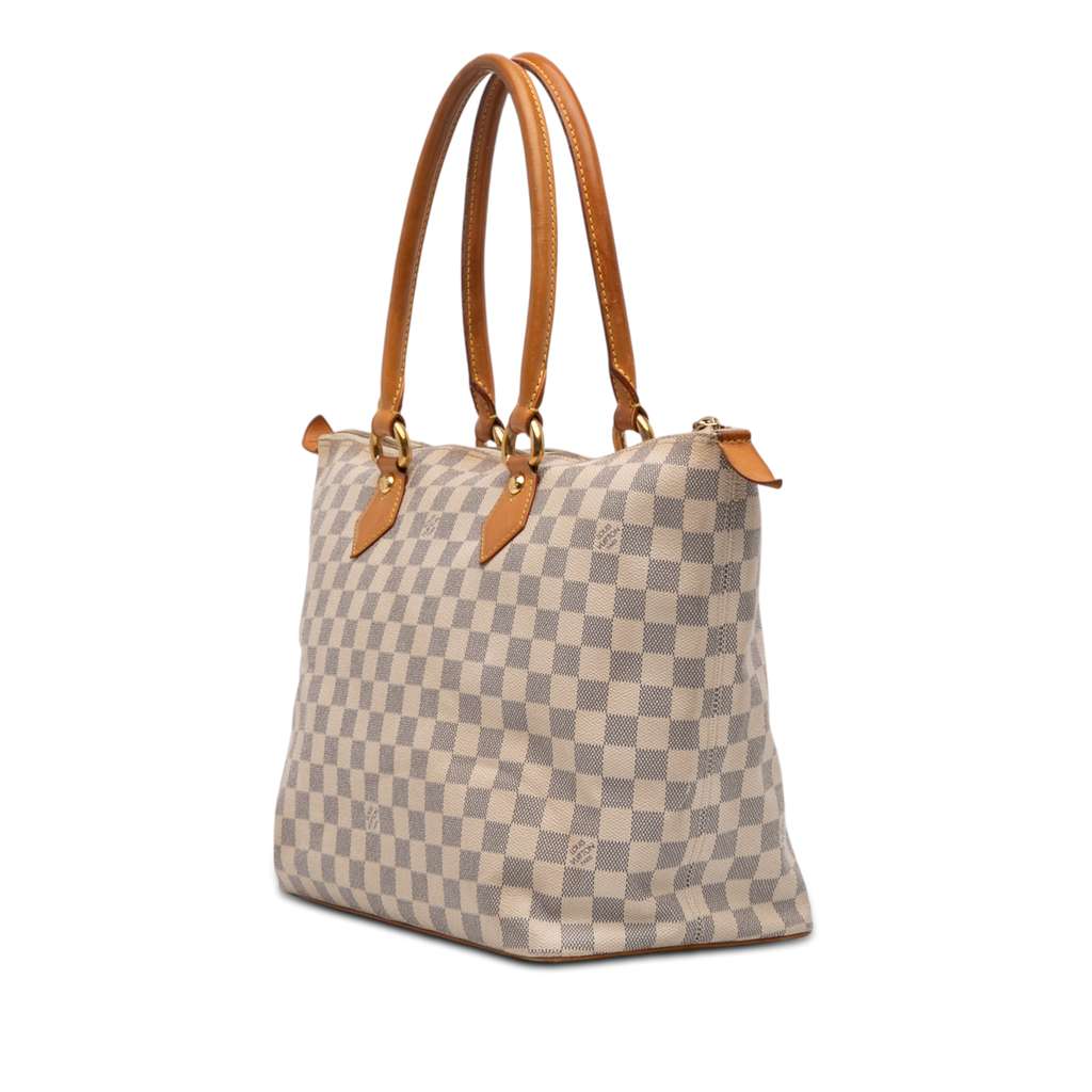 Louis Vuitton Damier Azur Saleya MM White Fair condition - Back View