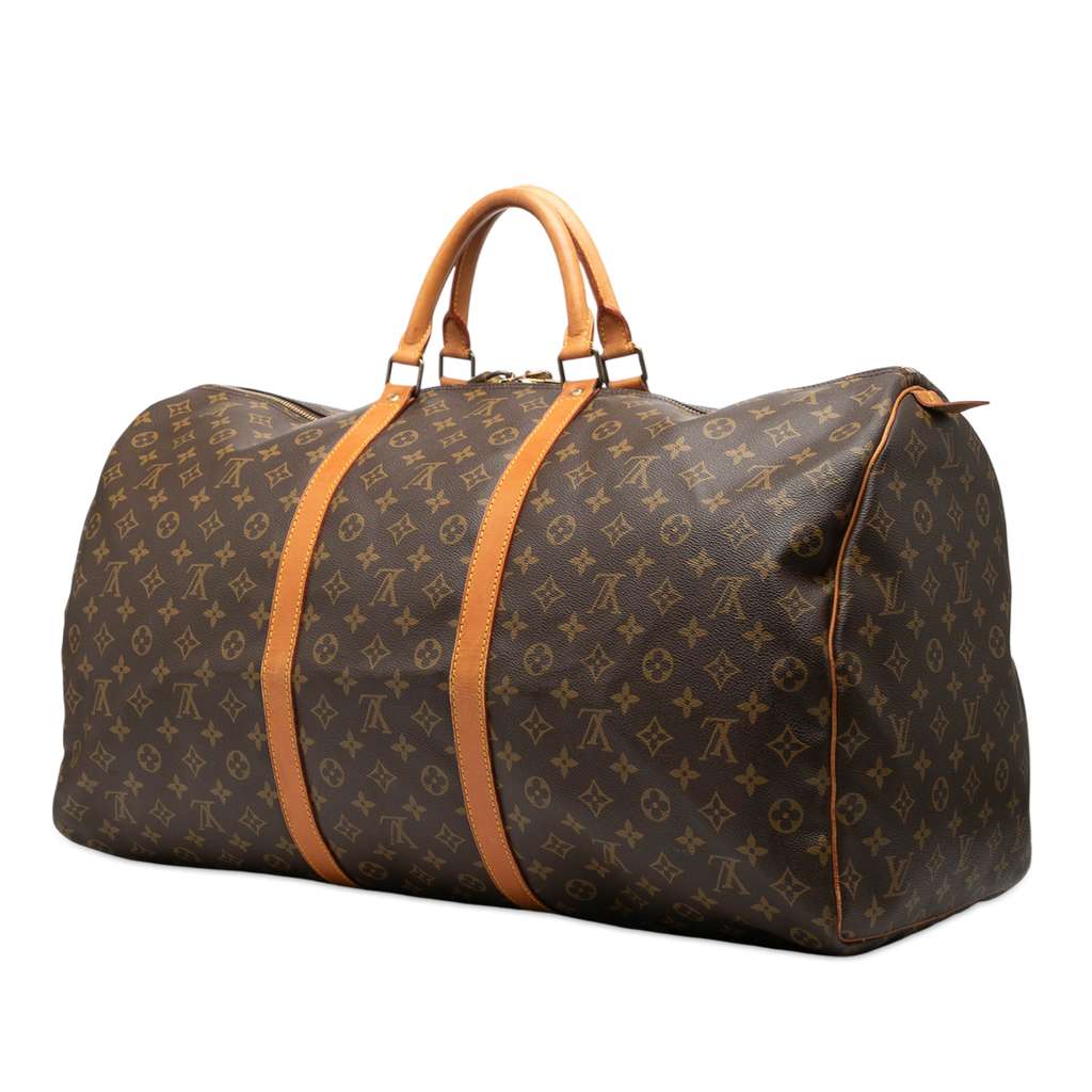 Louis Vuitton Monogram Keepall 60 Brown Good condition - Back View