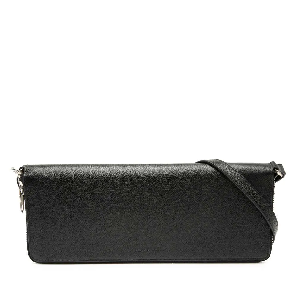 Balenciaga Leather Leash Clutch Black Leather Very good - Front View