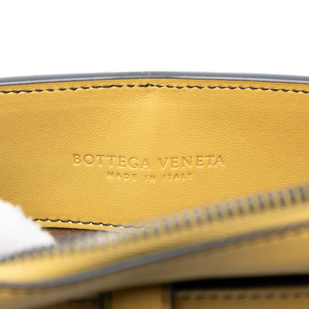Bottega Veneta Nappa Intrecciato Belt Flap Camera Bag Yellow Leather Good condition - Box View