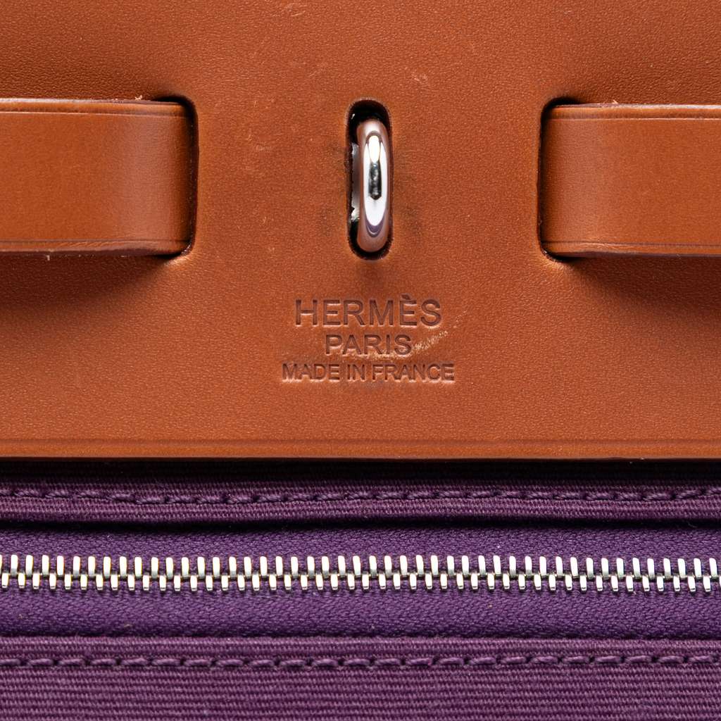 Hermès Toile Herbag Zip 31 Purple Canvas Good condition - Box View