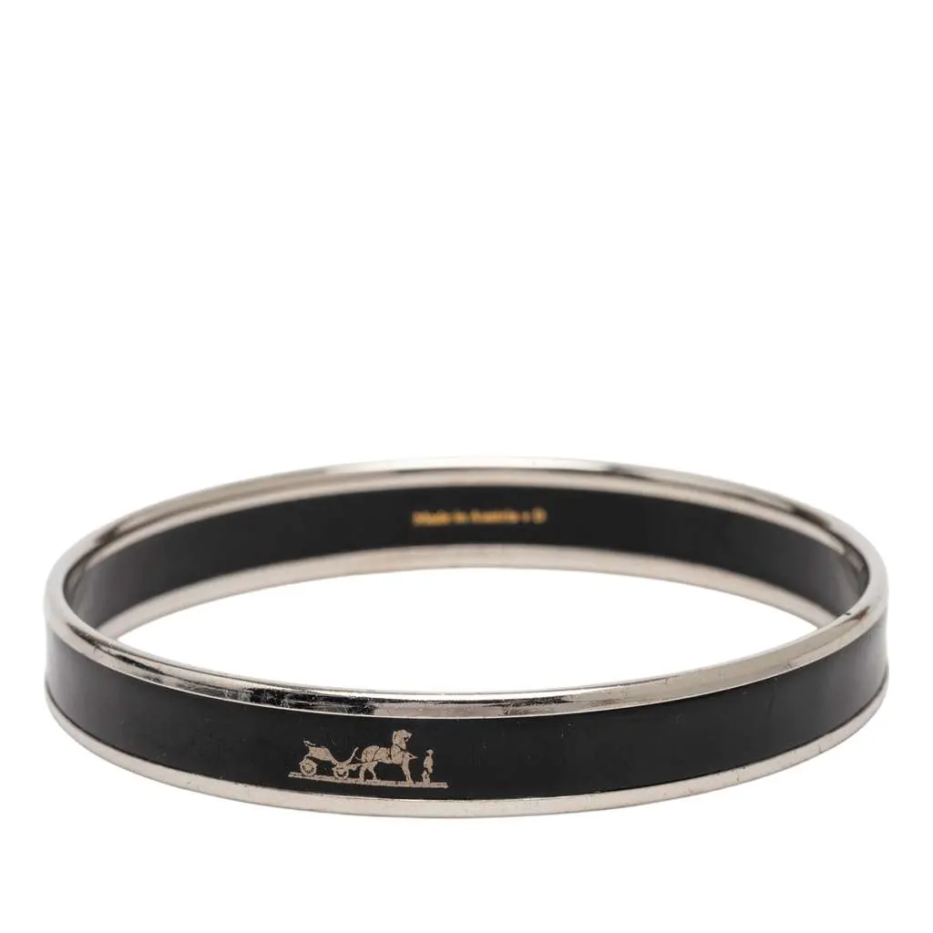Hermès Narrow Enamel Calech Bangle Bracelet 65 Black Very good - Inside View