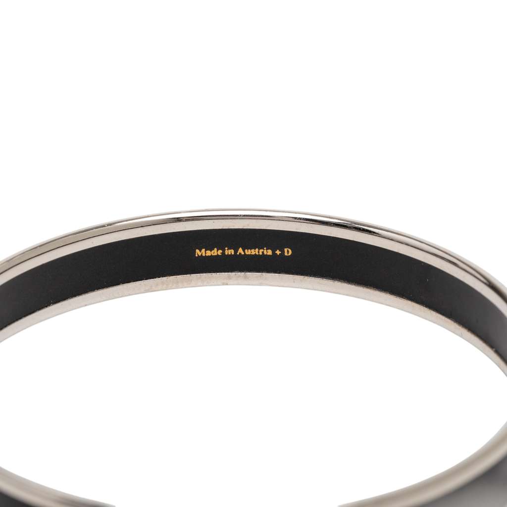 Hermès Narrow Enamel Calech Bangle Bracelet 65 Black Good condition - Model View