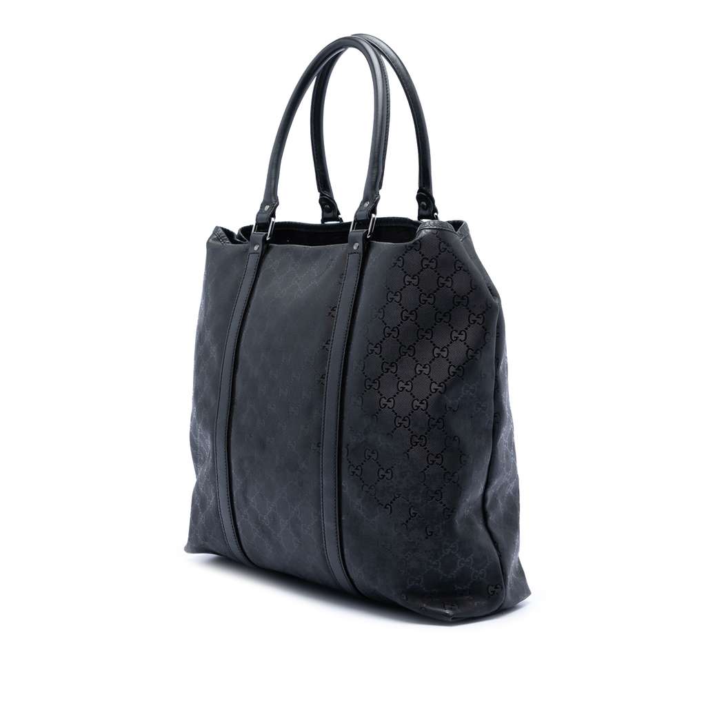 Gucci GG Imprime Joy Vertical Tote Black Canvas Good condition - Back View