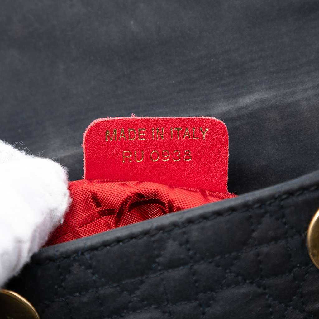 Dior Mini Nylon Cannage Lady Dior Black Good condition - Box View