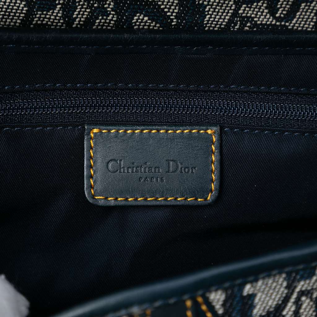 Dior Oblique Canvas Saddle Bag Blue Canvas Good condition - Box View