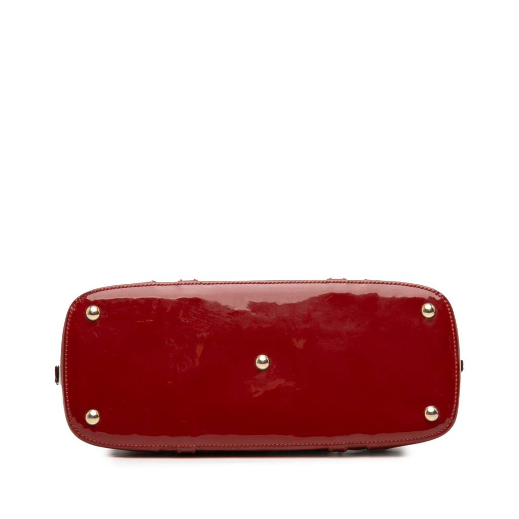 Gucci Medium Microguccissima Patent Nice Dome Satchel Red Leather Good condition - Inside View