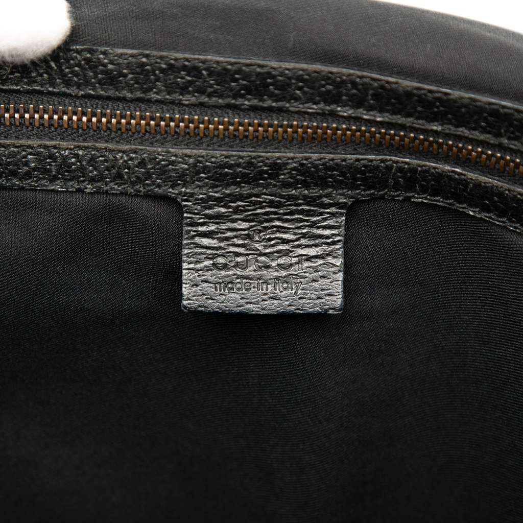 Gucci GG Canvas Bamboo Studded Hobo Black Canvas Good condition - Box View