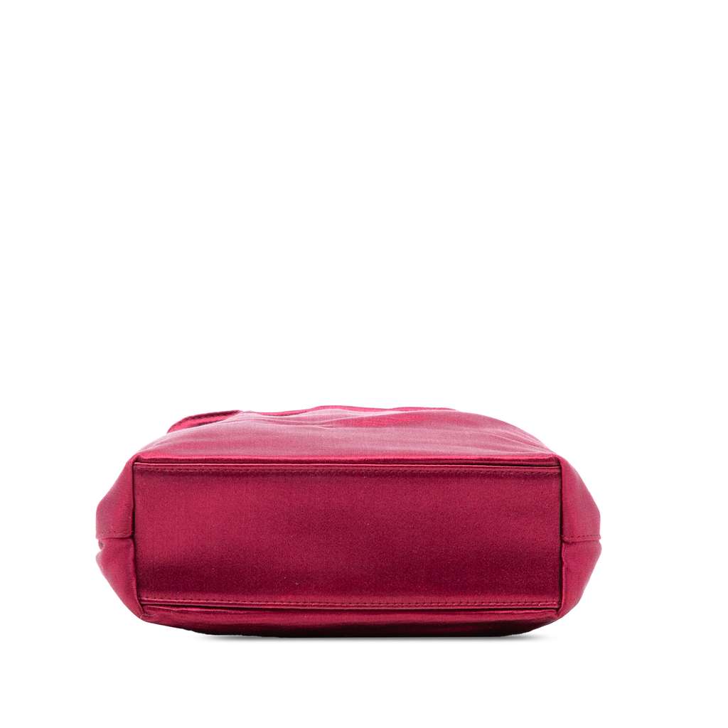 Dior Mini Satin Malice Pearl Handbag Red Satin Good condition - Inside View