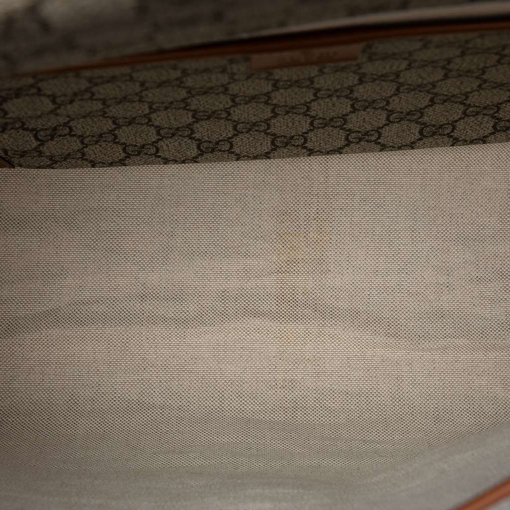 Gucci GG Supreme Web Messenger Bag Brown Canvas Good condition - Model View