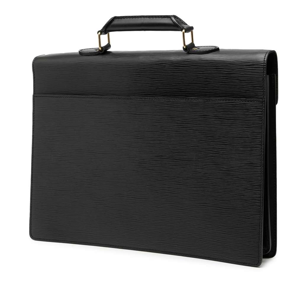 Louis Vuitton Epi Serviette Conseiller Black Leather Good condition - Back View