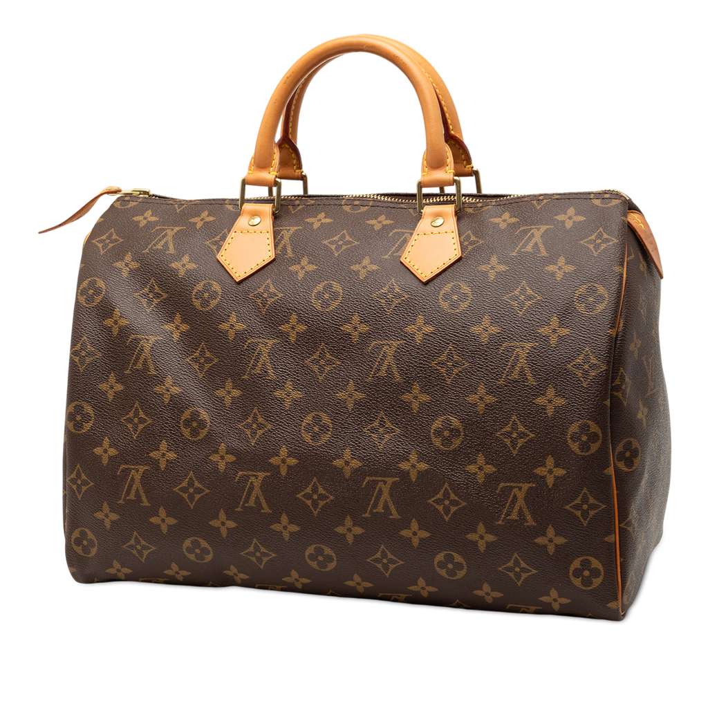 Louis Vuitton Monogram Speedy 35 Brown Good condition - Back View