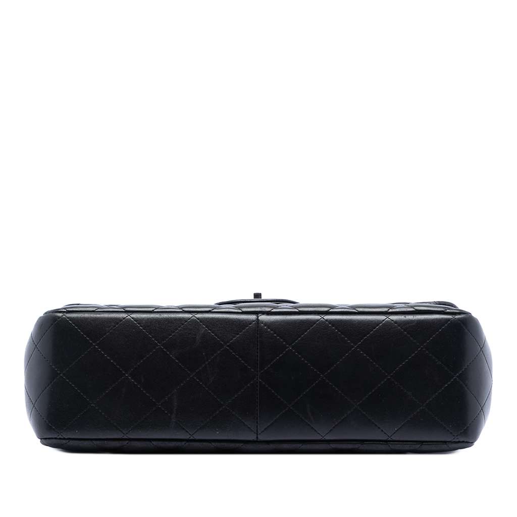 Chanel Jumbo Classic Lambskin Double Flap Black Leather Good condition - Inside View