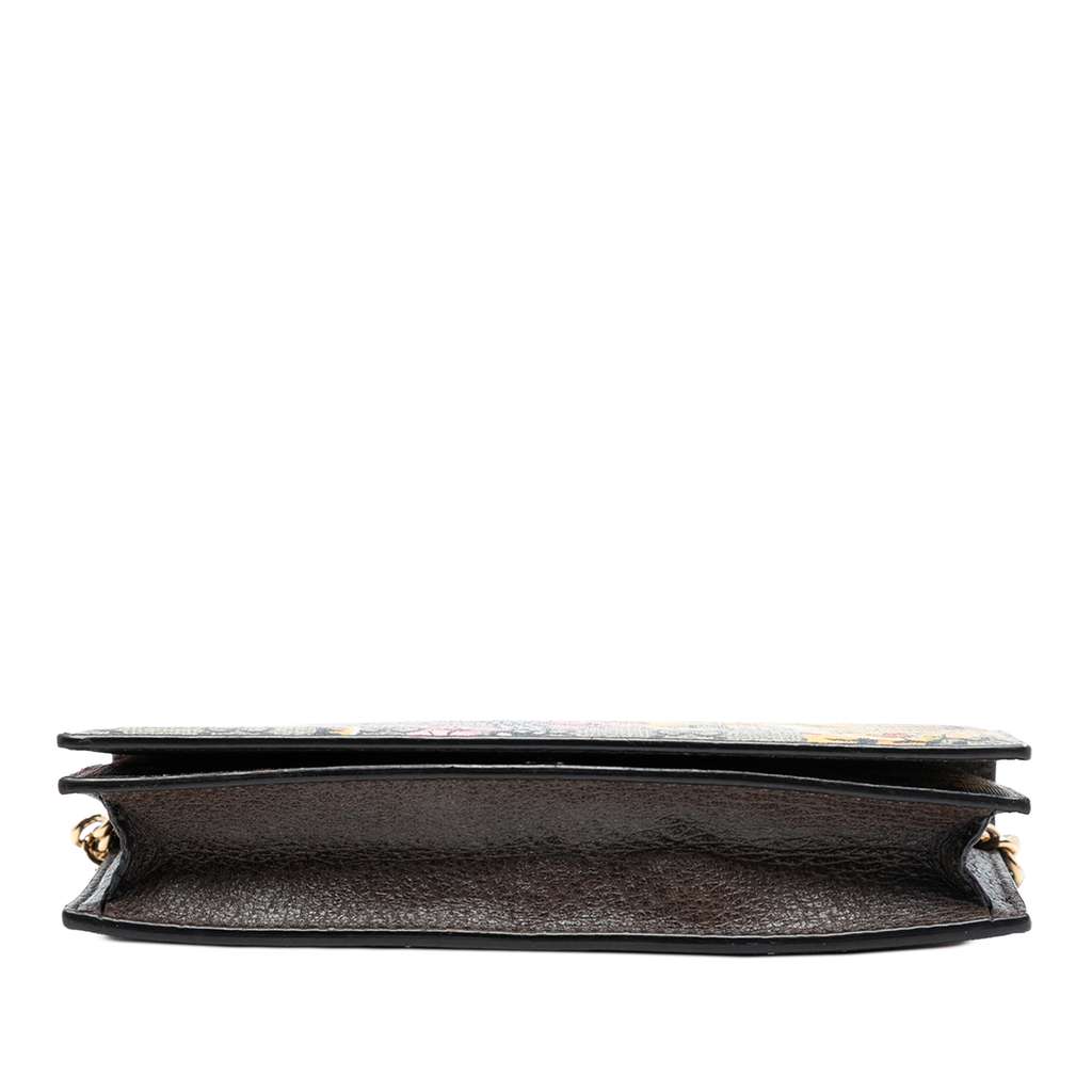 Gucci GG Supreme Bengal Wallet on Chain Brown Canvas Good condition - Inside View