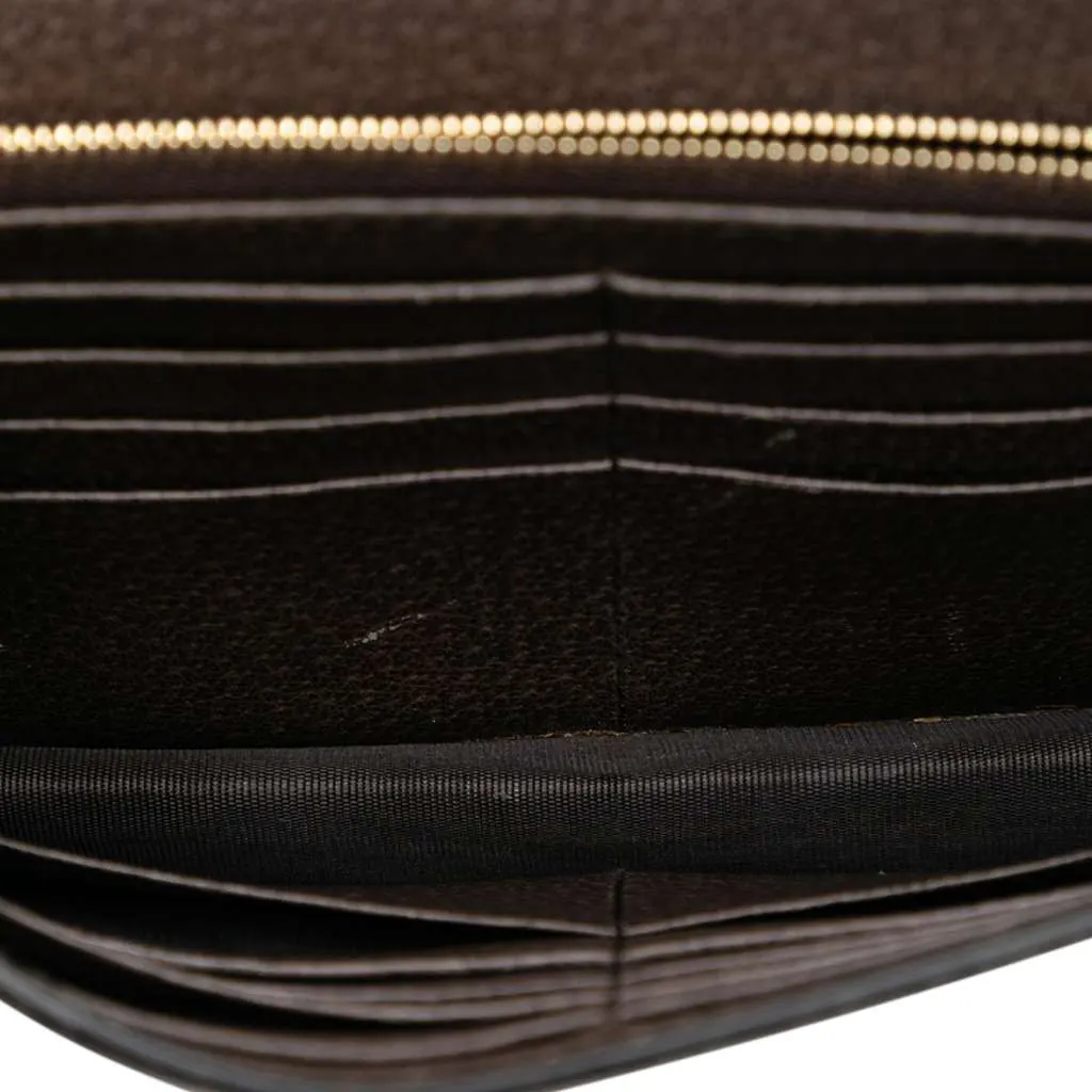 Gucci GG Supreme Bengal Wallet on Chain Brown Canvas Good - Model View