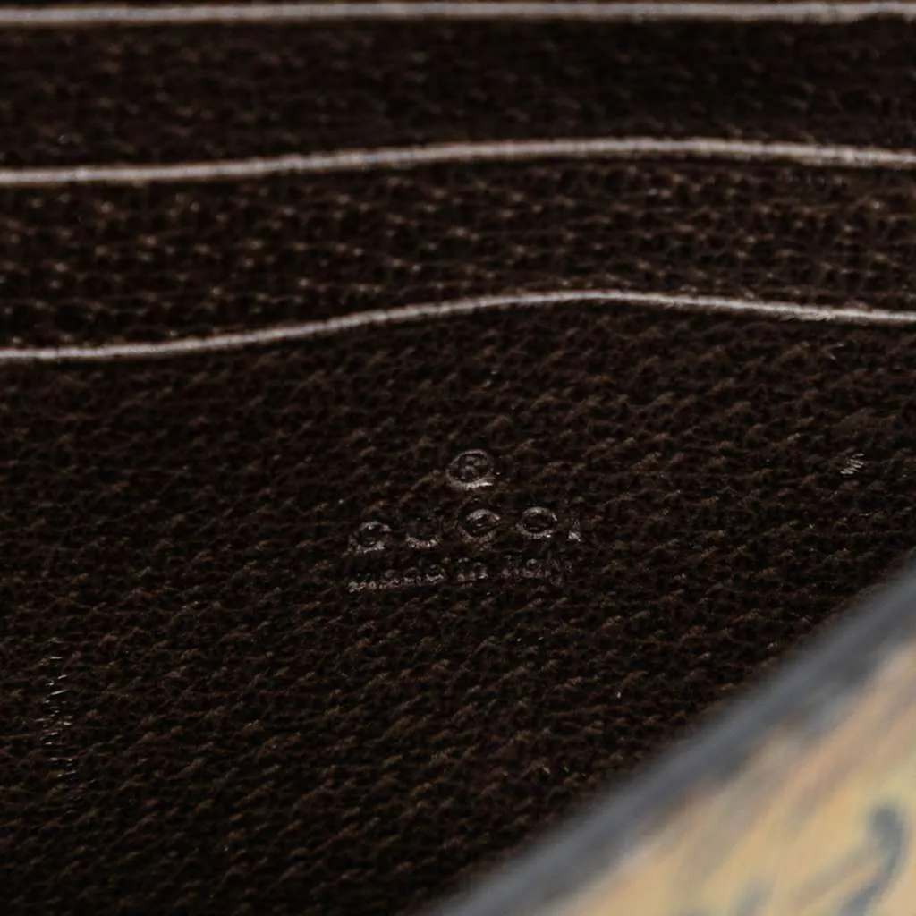 Gucci GG Supreme Bengal Wallet on Chain Brown Canvas Good - Box View
