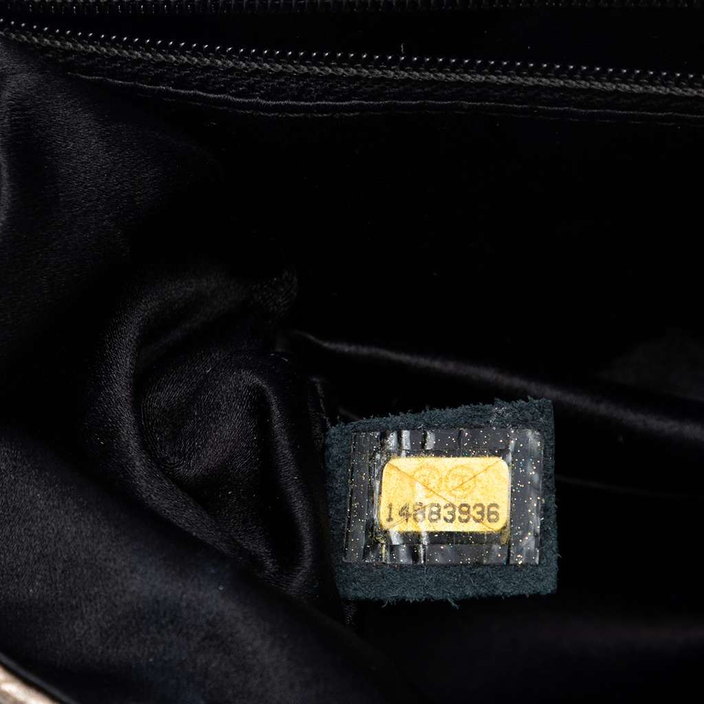 Chanel CC Quilted Metallic Lambskin Butterfly Chain Clutch Gold Leather Good condition - Box View