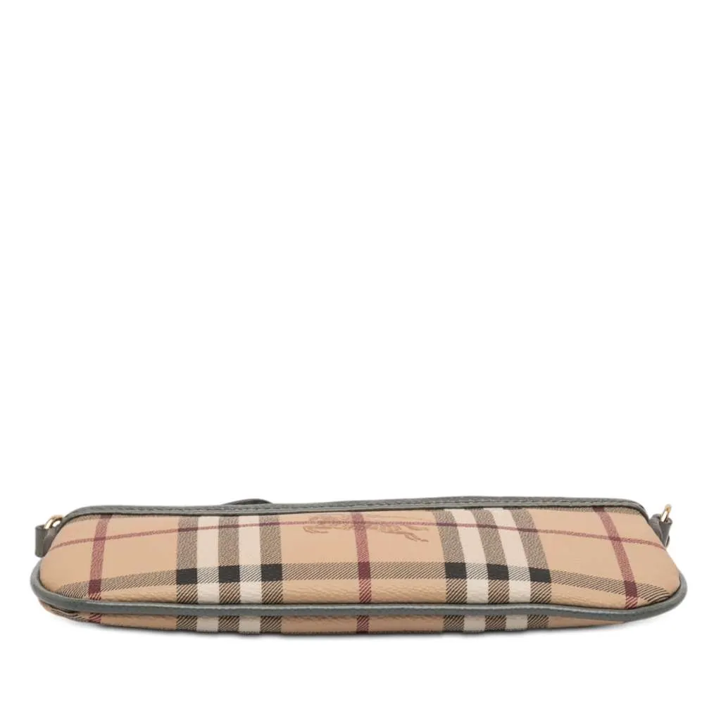 Burberry Haymarket Check Coated Canvas Clara Pochette Brown Canvas Very good - Inside View
