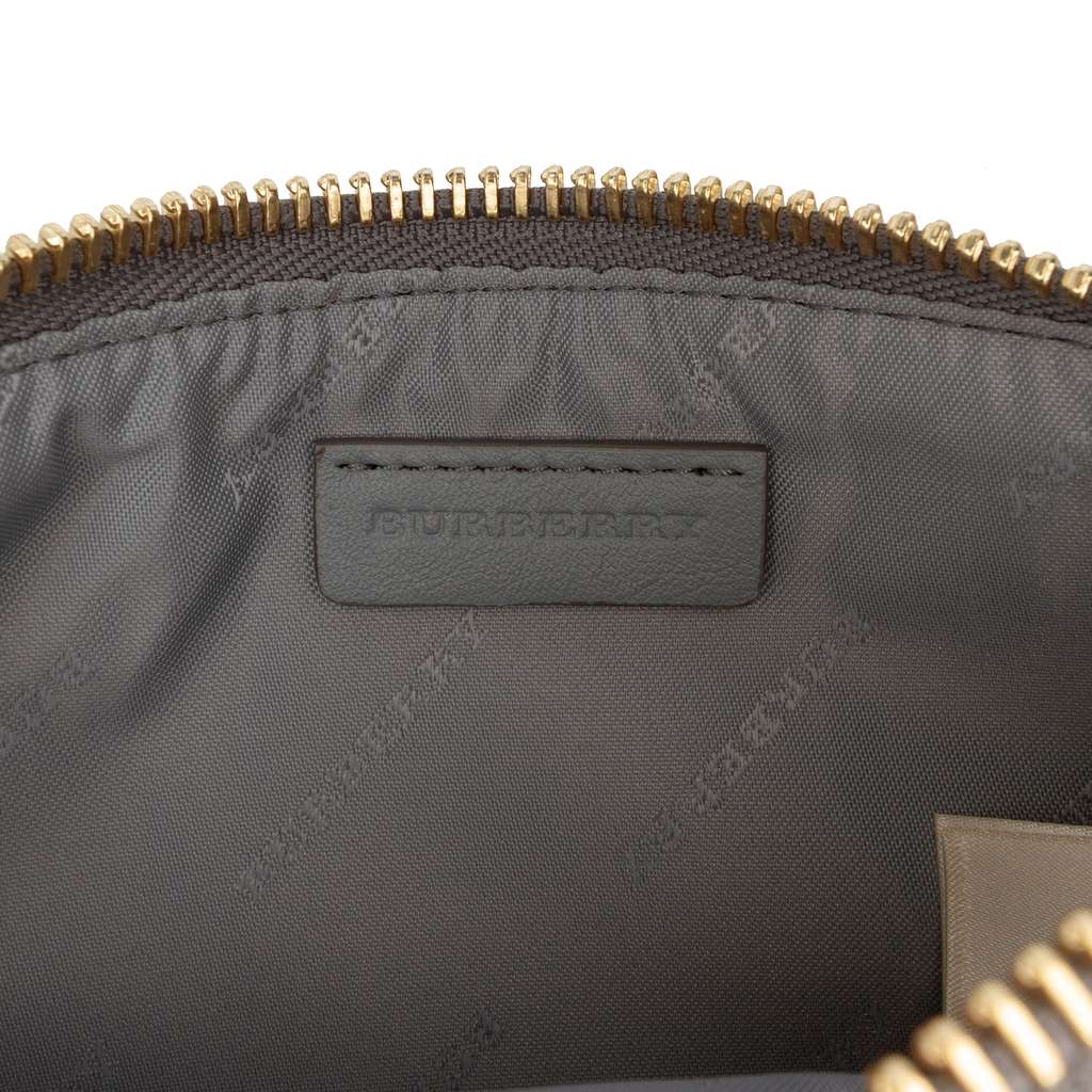 Burberry Haymarket Check Coated Canvas Clara Pochette Brown Canvas Good condition - Box View