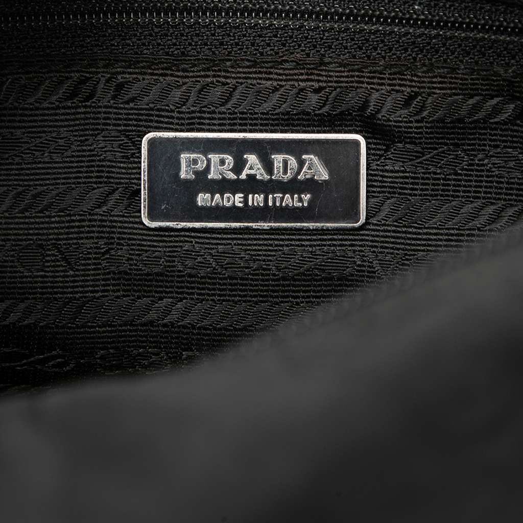 Prada Tessuto Double Buckle Messenger Bag Black Good condition - Box View