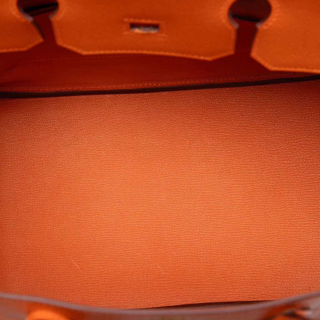 Hermès Epsom Birkin Retourne 35 Orange Leather Good condition - Model View