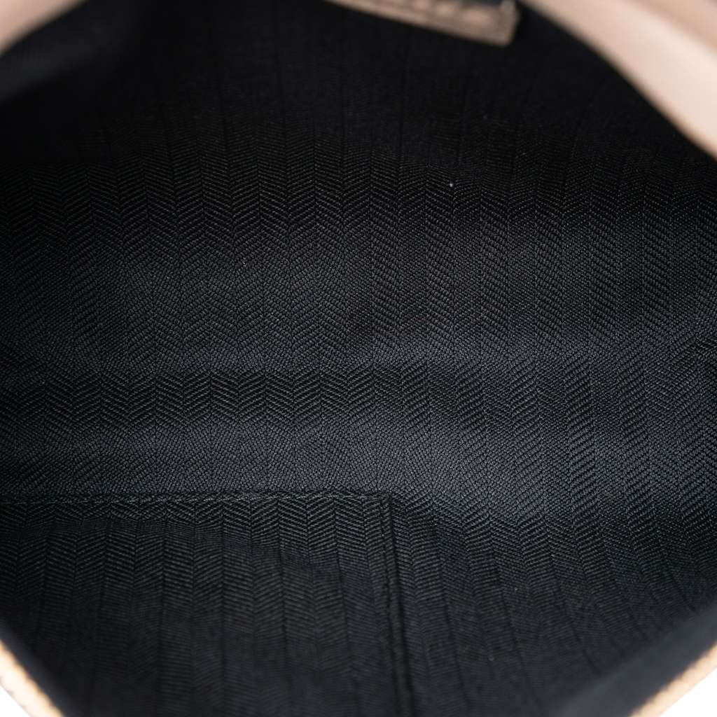 Loewe Perforated Leather Anagram Clutch Brown Leather Good condition - Model View