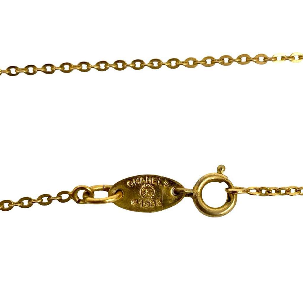 Chanel CC Gold Plated Pendant Chain Necklace Gold Metal Good condition - Inside View