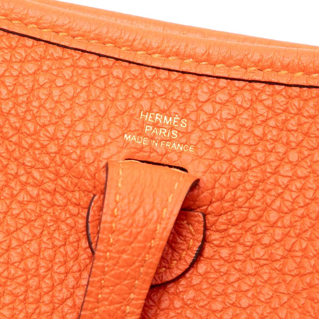 Hermès Clemence Evelyne TPM 16 Orange Leather Good condition - Box View