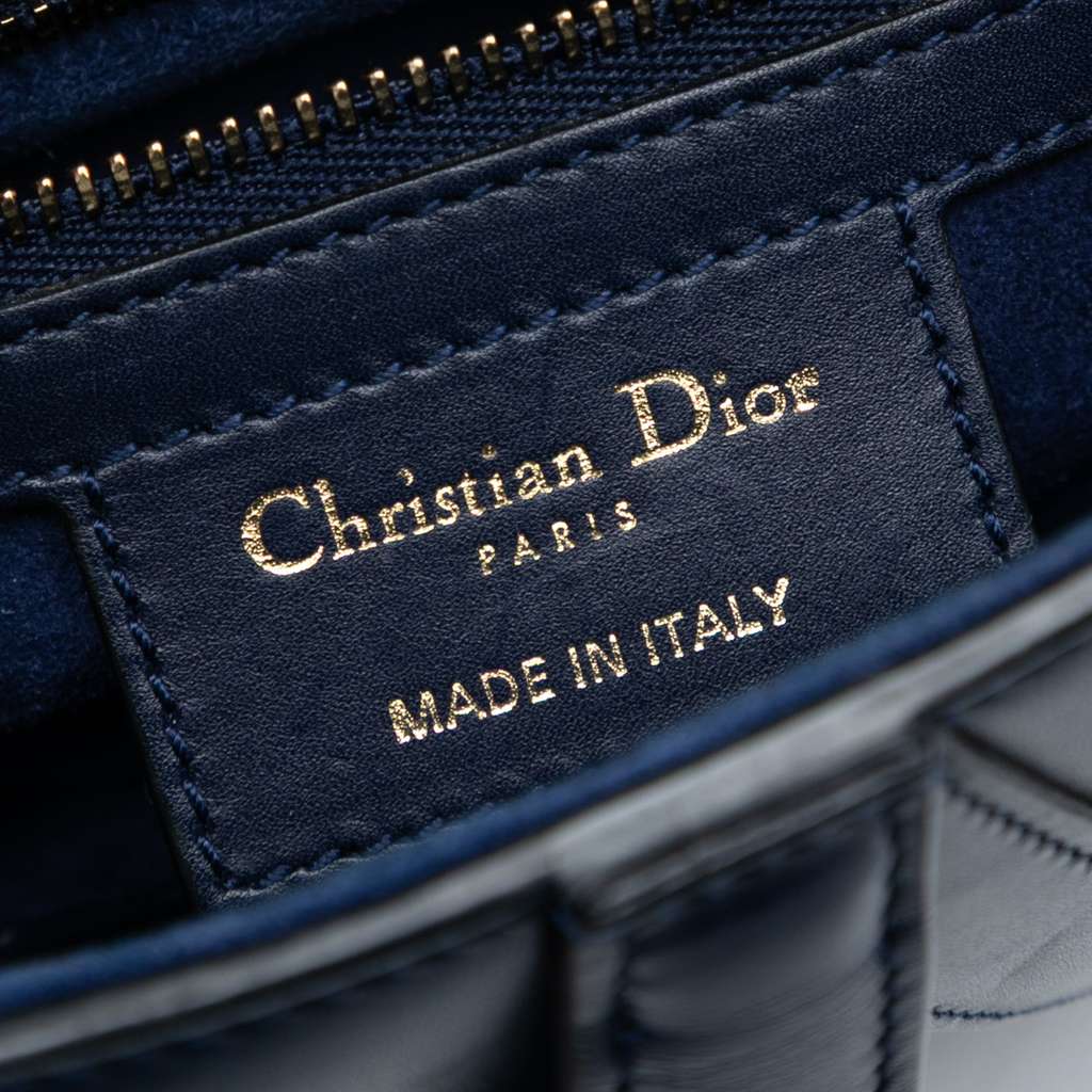 Dior Leather Saddle Bag Blue Leather Good condition - Box View