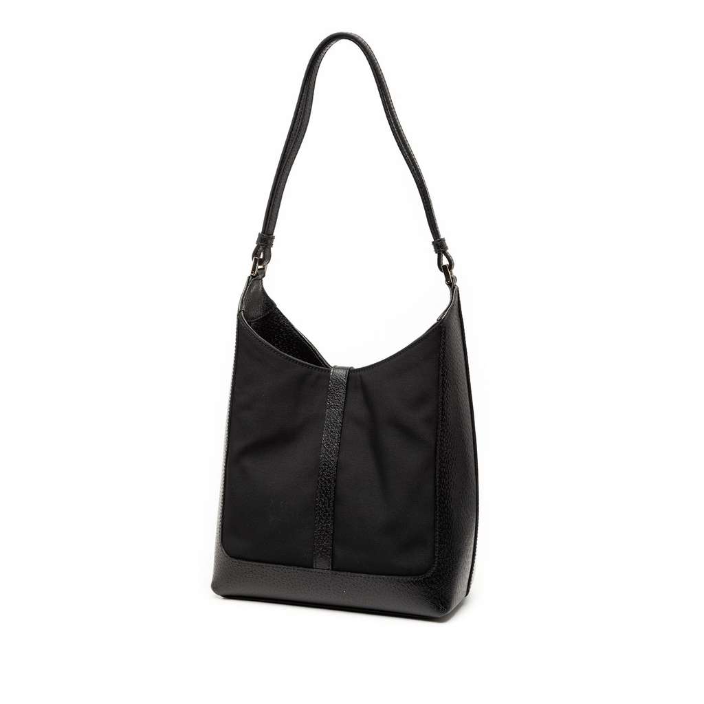 Gucci Canvas Jackie Shoulder Bag Black Canvas Good condition - Back View