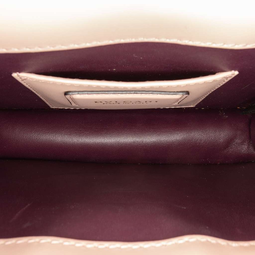 Bvlgari Studded Leather Serpenti Forever Chain Crossbody Brown Leather Good condition - Model View