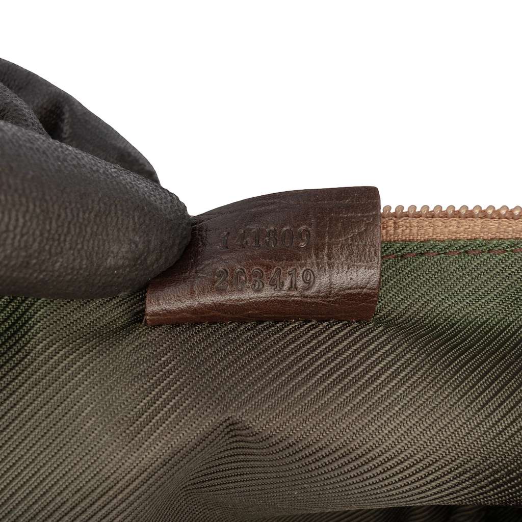 Gucci GG Canvas Web Boat Brown Canvas Good condition - Box View