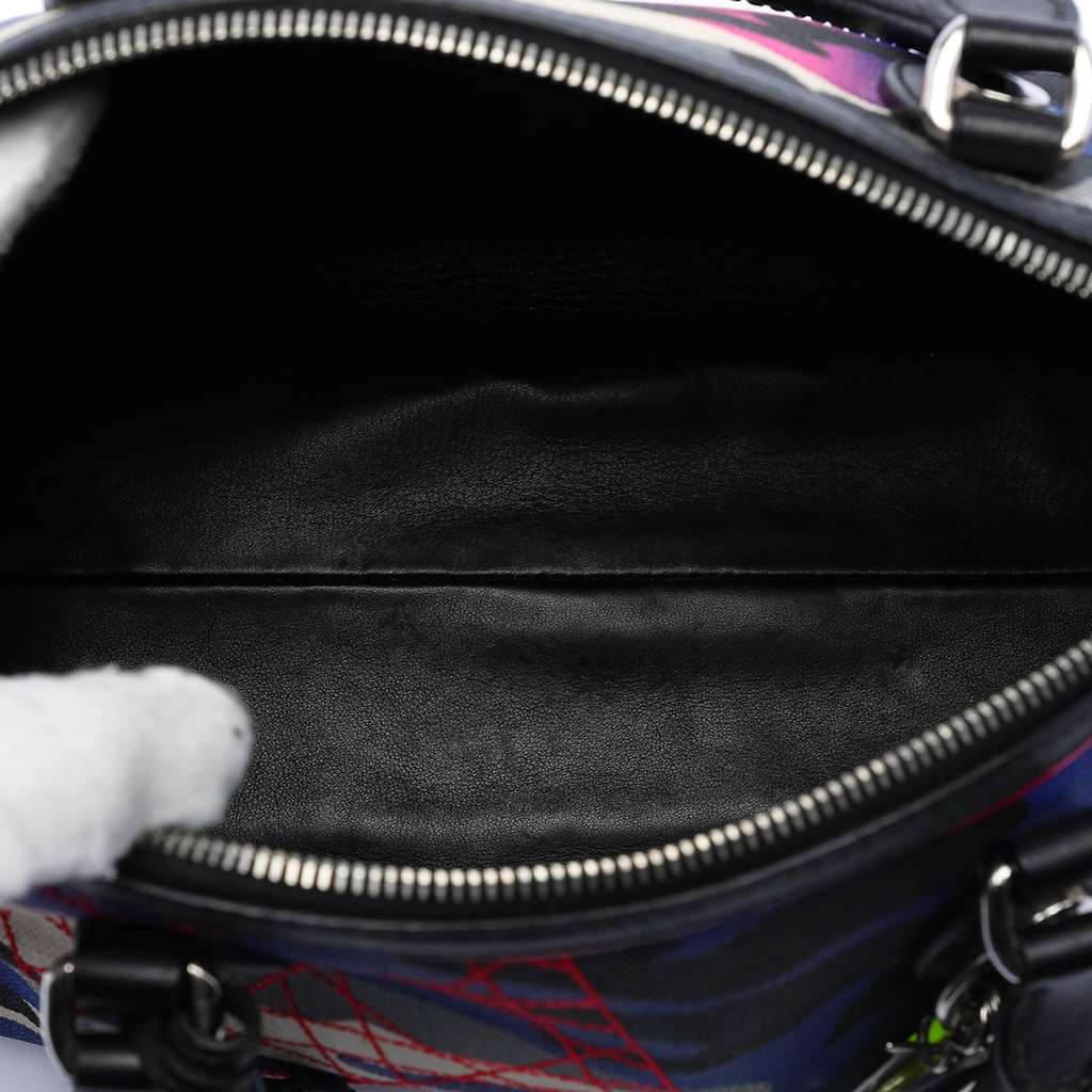 Dior Anselm Reyle Canvas Camouflage Boston Bag Blue Canvas Good condition - Model View