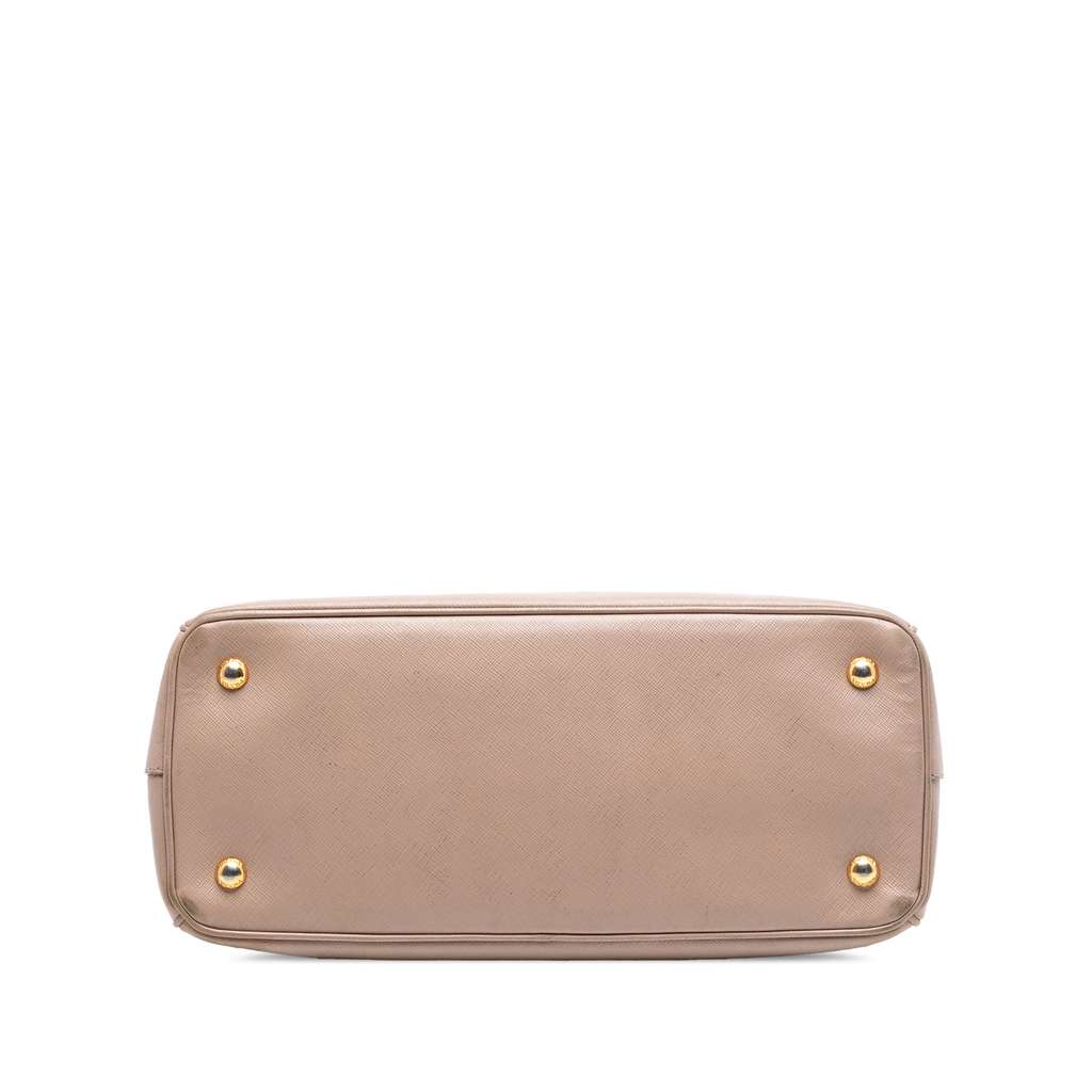 Prada Large Saffiano Lux Galleria Double Zip Satchel Brown Leather Good condition - Inside View