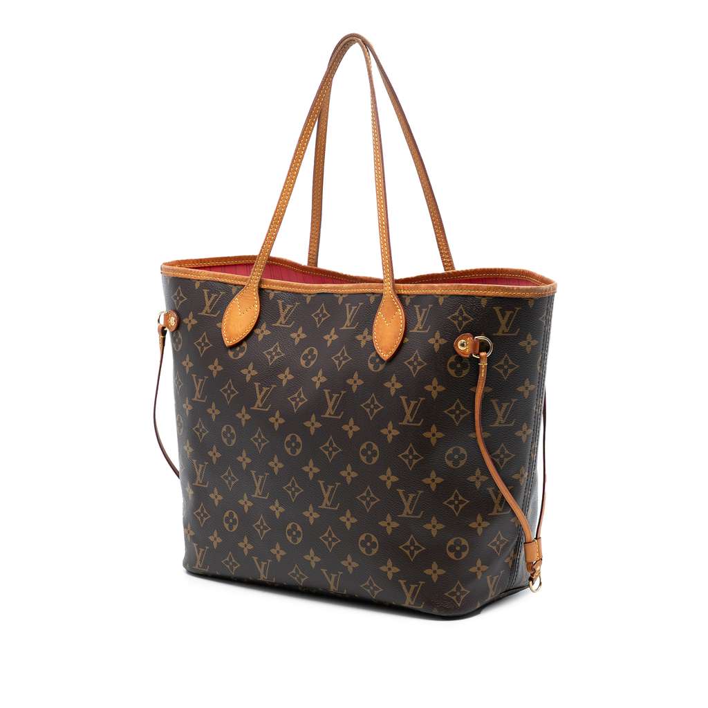 Louis Vuitton Monogram V Neverfull MM Brown Good condition - Back View